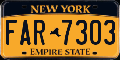 NY license plate FAR7303