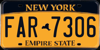 NY license plate FAR7306