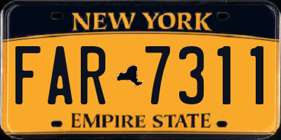 NY license plate FAR7311