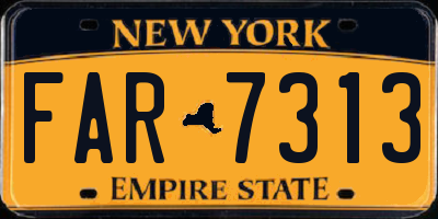 NY license plate FAR7313