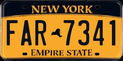 NY license plate FAR7341