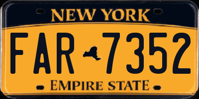 NY license plate FAR7352
