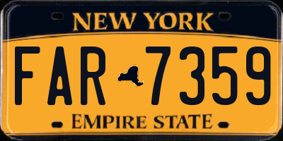 NY license plate FAR7359