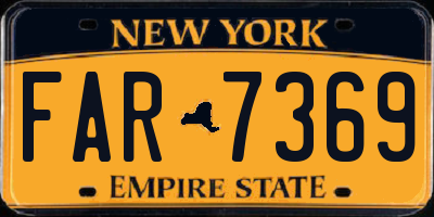 NY license plate FAR7369