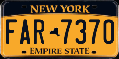 NY license plate FAR7370