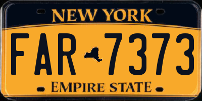 NY license plate FAR7373