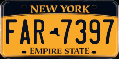 NY license plate FAR7397