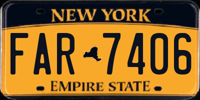 NY license plate FAR7406