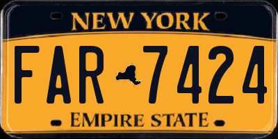 NY license plate FAR7424