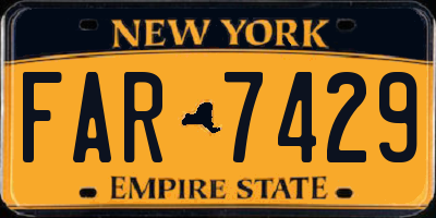 NY license plate FAR7429