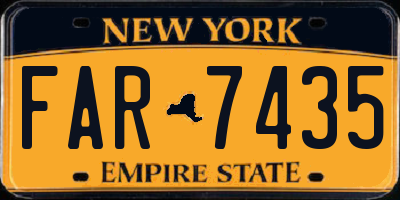 NY license plate FAR7435