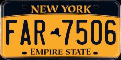 NY license plate FAR7506