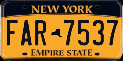 NY license plate FAR7537
