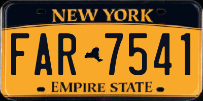 NY license plate FAR7541