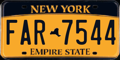 NY license plate FAR7544