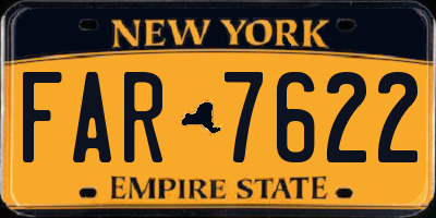 NY license plate FAR7622