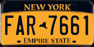 NY license plate FAR7661