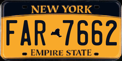 NY license plate FAR7662