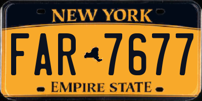 NY license plate FAR7677