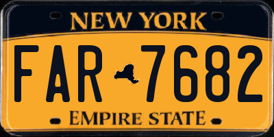 NY license plate FAR7682