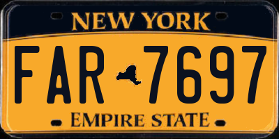 NY license plate FAR7697