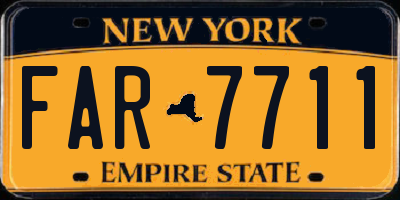 NY license plate FAR7711