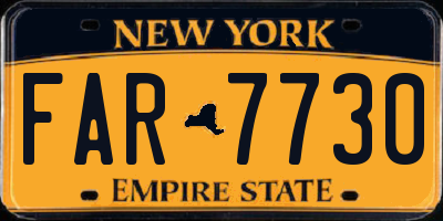 NY license plate FAR7730