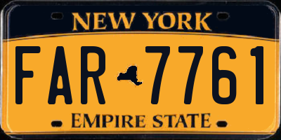 NY license plate FAR7761
