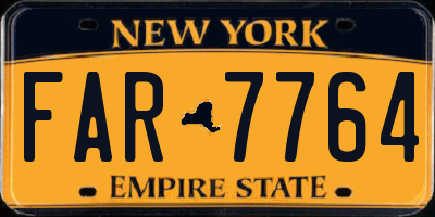 NY license plate FAR7764