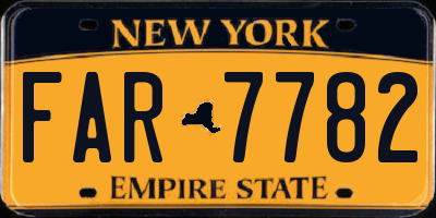 NY license plate FAR7782