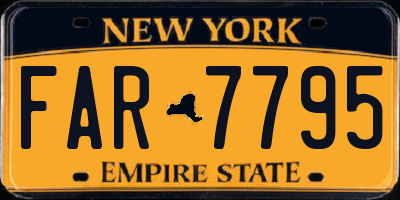 NY license plate FAR7795