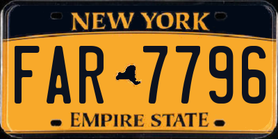 NY license plate FAR7796