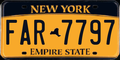 NY license plate FAR7797