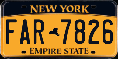 NY license plate FAR7826