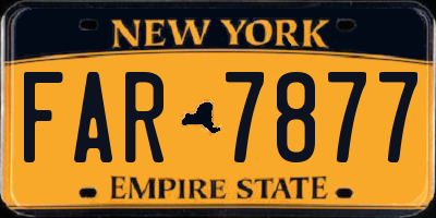 NY license plate FAR7877