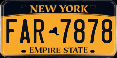 NY license plate FAR7878