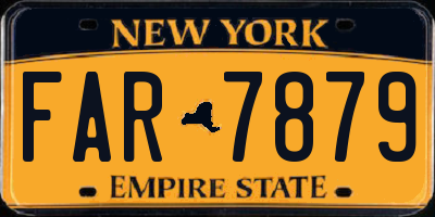 NY license plate FAR7879