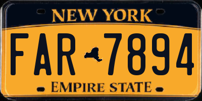 NY license plate FAR7894