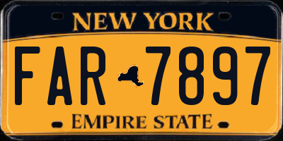 NY license plate FAR7897