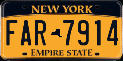 NY license plate FAR7914
