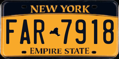 NY license plate FAR7918