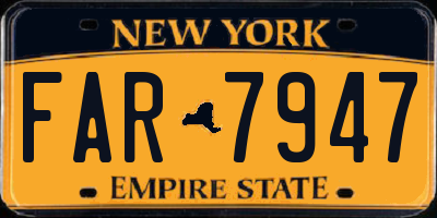 NY license plate FAR7947