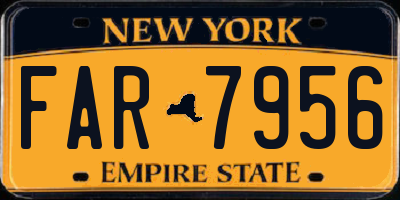 NY license plate FAR7956