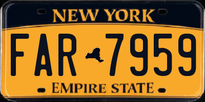 NY license plate FAR7959