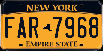 NY license plate FAR7968