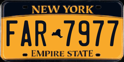 NY license plate FAR7977