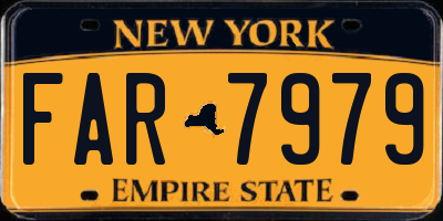 NY license plate FAR7979