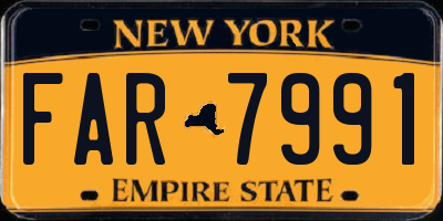 NY license plate FAR7991