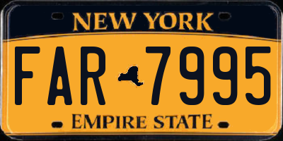 NY license plate FAR7995
