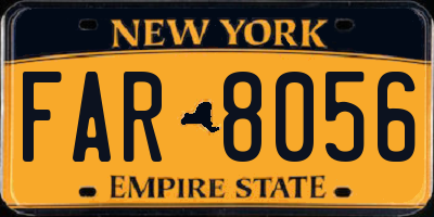 NY license plate FAR8056